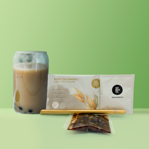 gold stainless steel with instant vegan bubble tea kit